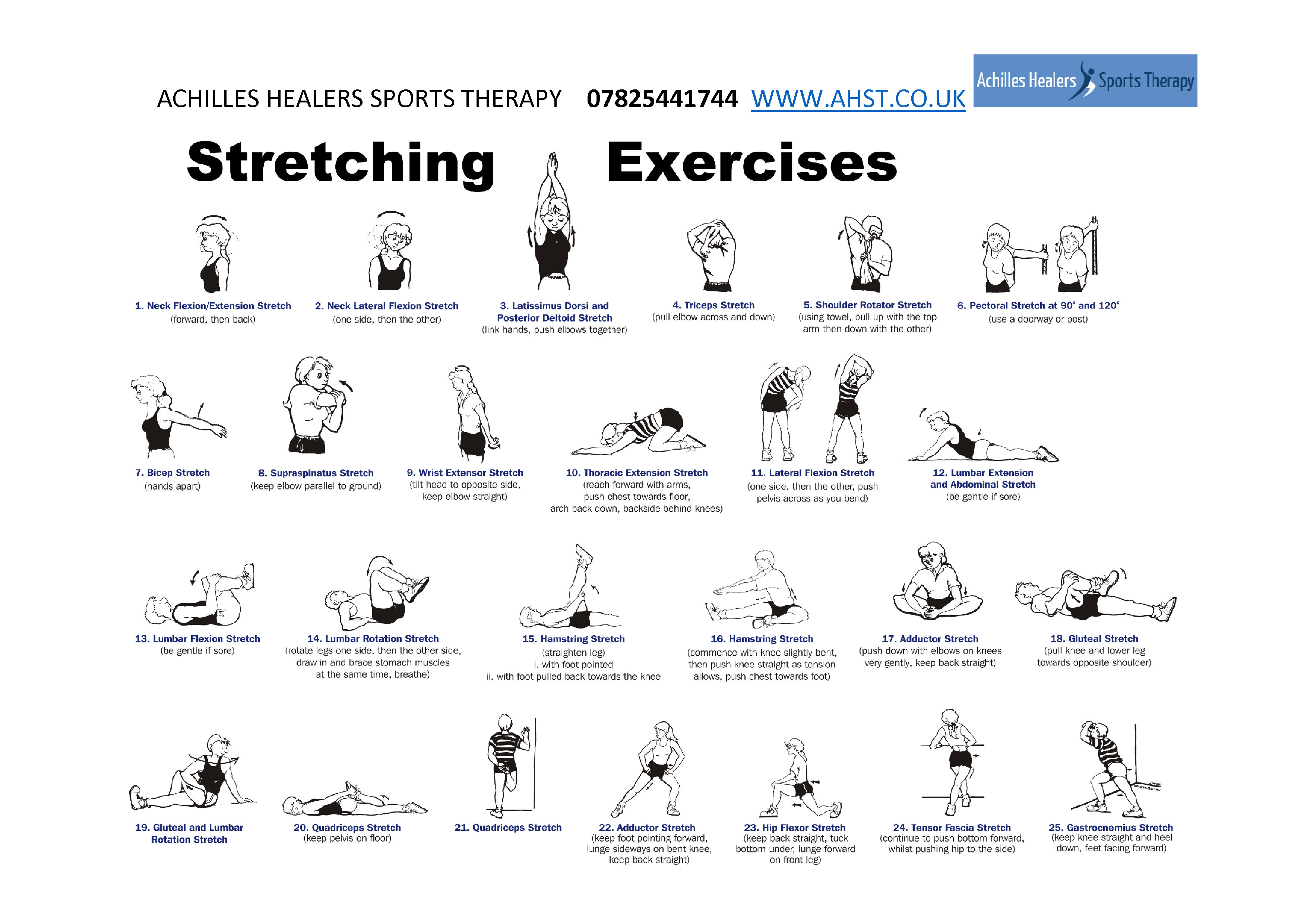 Printable Stretching Exercises With