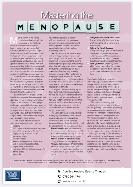 Mastering The Menopause